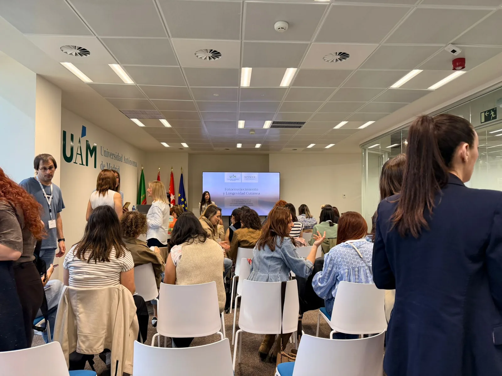 Carmen Pereiro in professional aesthetics training at the Autonomous University of Madrid